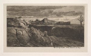 Ruines du château de Crémieux Isère, 1850 - Charles Francois Daubigny