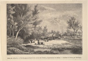 Salon de 1850-51. Paysage le long des rives de la rivière Oullins, 1850-51