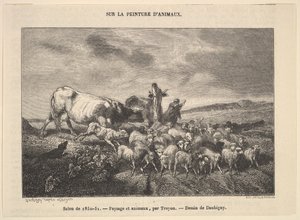 Salon de 1850-51, Paysage et Animaux - Charles Francois Daubigny