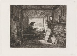 Studio sur le bateau (Le Bateau-atelier) - Charles Francois Daubigny