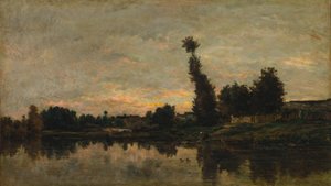 Coucher de Soleil sur la Rivière Oise - Charles Francois Daubigny