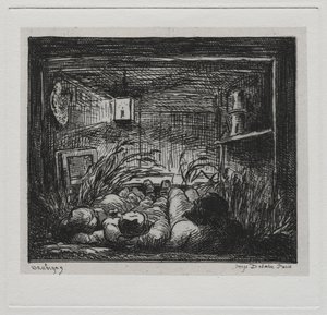 Le voyage en bateau : Coucher à bord du Botin, nuit sur le bateau, 1861 - Charles Francois Daubigny
