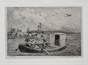 Le Voyage en Bateau : Le Mot de Cambronne (La Dispute) - Charles Francois Daubigny