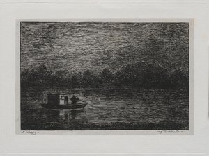 Le Voyage en Bateau : Voyage de Nuit ou Pêche au Filet (deuxième version) - Charles Francois Daubigny