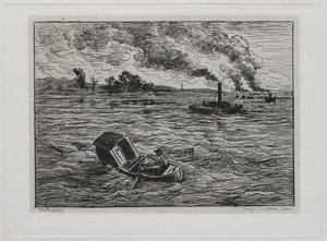Le Voyage en Bateau : Les Bateaux à Vapeur ou Attention aux Vapeurs - Charles Francois Daubigny