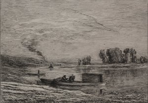 Le bateau à Conflans, 1866 - Charles Francois Daubigny