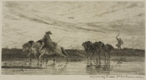 Les Chevaux de trait - Charles Francois Daubigny