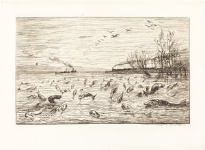 Les poissons se réjouissent quand le mousse part - Charles Francois Daubigny