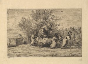 Les Héritiers de la charrette, 1861 - Charles Francois Daubigny