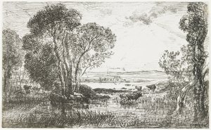 La machine hydraulique, 1862 - Charles Francois Daubigny