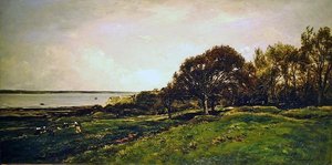 Le Pré des Graves à Villerville - Charles Francois Daubigny