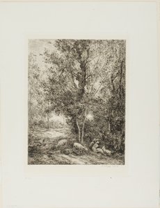 Le berger et la bergère - Charles Francois Daubigny