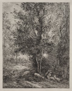 Le Berger et la Bergère - Charles Francois Daubigny