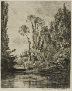 Les Îles Vierges à Bezons (Le Trou de Pêche) - Charles Francois Daubigny
