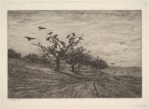 Arbre rempli de corbeaux - Charles Francois Daubigny