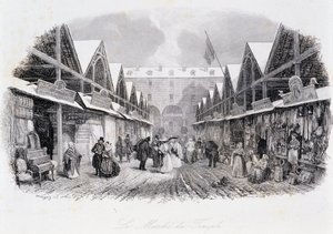 Vue du temple de la marche - dans « Les Mystères de Paris » par Eugène Sue (1843), ill. de Daubigny