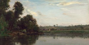 Lavandières à la rivière Oise près de Valmondois - Charles Francois Daubigny