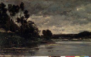 Les bords de fleuve - Charles Francois Daubigny