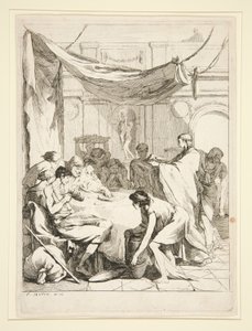 Nourrir les affamés, de la série Sept Œuvres de Miséricorde - Charles Francois Hutin