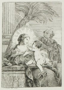 Repos de la Sainte Famille en Égypte - Charles Francois Hutin