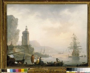 Bord de mer - Charles Francois Lacroix de Marseille