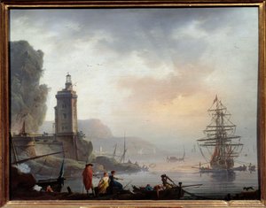 Bord de mer. Peinture de Charles François Grenier de Lacroix dit Lacroix de Marseille (1720-1779) 18e siècle Marseille, Musée des Beaux-Arts - Charles Francois Lacroix de Marseille