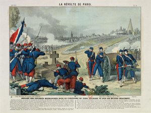 Défaite des Rebelles Retranchés dans le Cimetière de Père Lachaise et sur la Colline de Chaumont, 1871 - Charles Francois Pinot