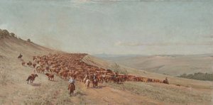 Conduire le troupeau, 1904 - Charles Franklin Reaugh
