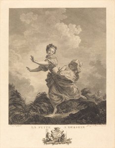 La fuite à dessein - Charles François Adrien Macret and Jacques Couché after Jean Honoré Fragonard