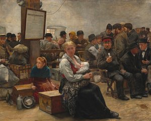 Au pays de la promesse, Castle Garden, 1884 - Charles Frederic Ulrich