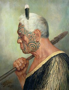 Un guerrier maori - Charles Frederick Goldie
