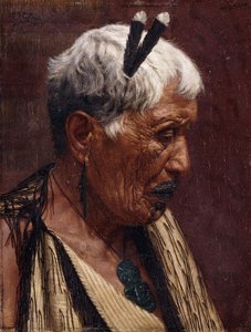 Regardant en arrière - Wiripine Ninia, une cheftaine Ngatiawa - Charles Frederick Goldie
