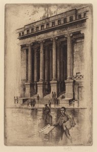 Porche, ancienne douane, Wall Street - Charles Frederick William Mielatz