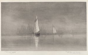 Sans titre (Scène de port avec voiliers) - Charles Frederick William Mielatz
