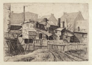 Sans titre (Maison en bois en ville) - Charles Frederick William Mielatz