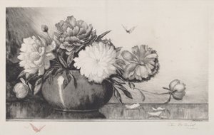 Sans titre Pivoines dans un bol, 1890 - Charles Frederick William Mielatz