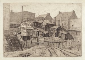 Maison en bois sans titre en ville, années 1880 - Charles Frederick William Mielatz