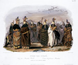 Ptihn-Tak-Ochata, danse des femmes Mandan - Charles Geoffroy