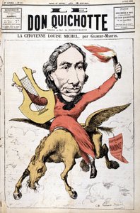 Caricature de La Citoyenne Louise Michel - dans "Le Don Quichotte" du 05/05/1882