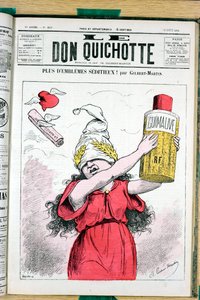 Couverture de "Don Quichotte", numéro 215, Satirique en couleurs - Charles Gilbert Martin