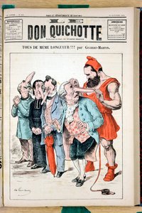 Couverture de "Le Don Quixote", numéro 592, satirique en couleurs - Charles Gilbert Martin