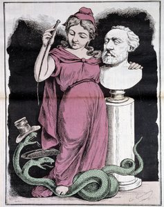 La République au concours de la ville de Paris: Mon sujet de concours - par Gilbert-Martin (Marianne et Gambetta), dans « Don Quixote », mars 1878 - Charles Gilbert Martin