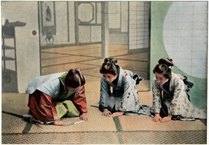 Une cérémonie au Japon, vers 1890