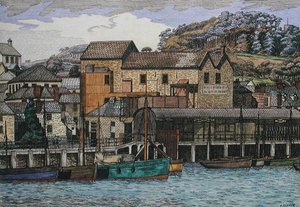 Le port, Boscastle, Cornouailles, c.1919 - Charles Ginner