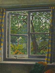 À travers une fenêtre de cottage, Shipley, Sussex - Charles Ginner
