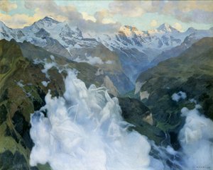 Nuages Vallée de Lauterbrunnen, 1901 - Charles Giron