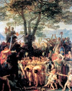 Les Helvètes forcent les Romains à passer sous le joug, 1858 - Charles Gleyre