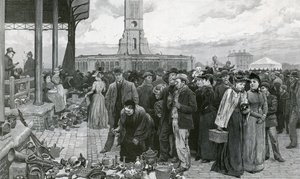 Un jour de foire à Londres au marché aux bestiaux métropolitain - Charles Green