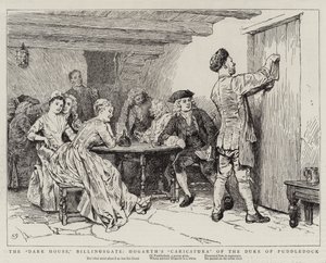 La Maison Sombre, Billingsgate, Caricatura de Hogarth du Duc de Puddledock - Charles Green