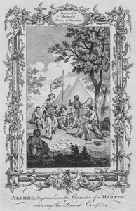 Alfred, déguisé en harpiste, observant le camp danois, 1773 - Charles Grignion